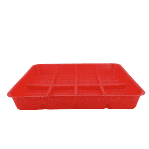 Chick Feed Trays Rectangular - Red